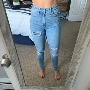Hi-rise light wash ripped jeans American Eagle